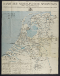 29385 Kaart van het lijnennet van de spoorwegen en tramwegen in Nederland, uitgegeven door de N.V. Nederlandsche ...